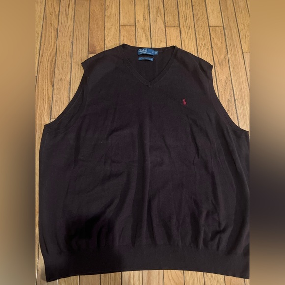Polo Ralph Lauren Other - polo ralph lauren sweater vest Pima Cotton men’s Size 3XB Brown Preppy Casual